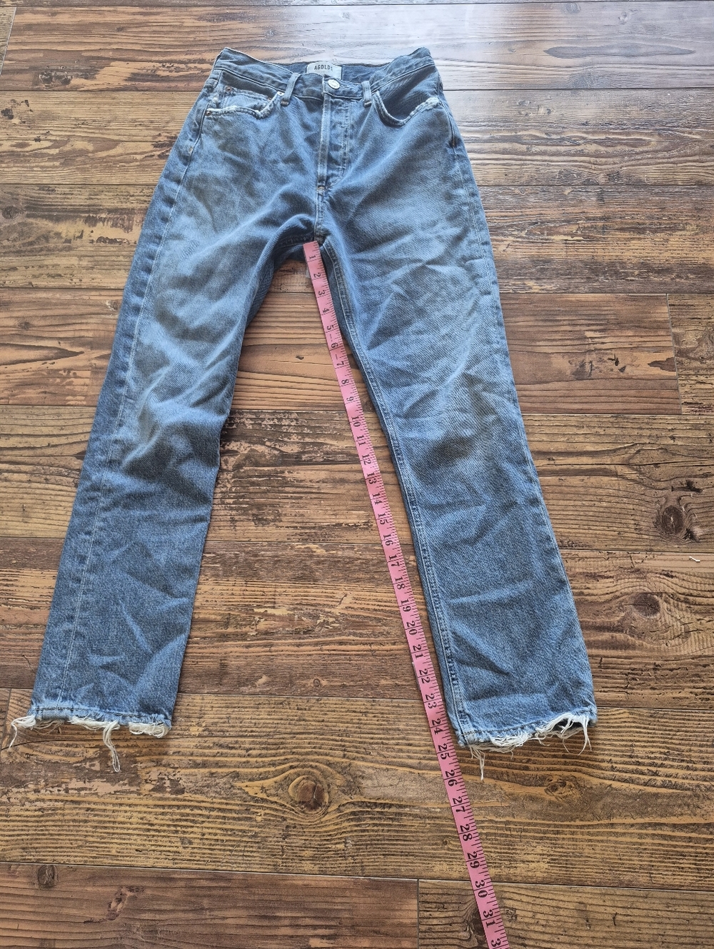 Agolde High Rise Riley Crop Jeans Size 24 - Picture 6 of 8